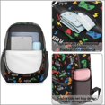 thumbnail image 4 of Game Controller Black Pattern 17" School Backpacks for Teens,Waterproof Oxford Fabric,S-Shape Padded Straps for School,Travel,Hiking,Camping, 4 of 6