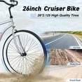 thumbnail image 3 of Single Speed Bicycles 26"Inch,Steel Frame, Wide Wheels for Stability, Rear Coaster Brakes,Multiple Colors Men's Beach Cruiser Bike , 3 of 5