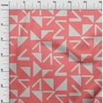 thumbnail image 3 of oneOone Cotton Poplin Pink Fabric Geometric Sewing Material Print Fabric By The Yard 56 Inch Wide, 3 of 4