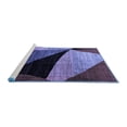 thumbnail image 2 of Ahgly Company Machine Washable Indoor Round Oriental Blue Modern Area Rugs, 8' Round, 2 of 4