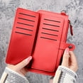 thumbnail image 3 of Slim Women's Wallet RFID Blocking Bifold Design Multiple Card Slots Zipper Coin Purse - Gift Packaging Portable Fashion(Red), 3 of 6