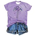 thumbnail image 3 of Women's Floral Print T-Shirt Crewneck Short Sleeve Casual Summer Fashion Tee, 3 of 3