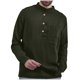 thumbnail image 2 of pstuiky mangas largas para hombre, Camisa de manga larga con cuello alto y botones, holgada, informal, de color liso, a la moda, para hombre Tops de talla grande para hombre xxl, 2 of 6