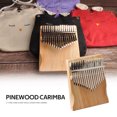 thumbnail image 4 of Instrumento Musical de madera de pino Kalimba de 17 teclas Piano de dedo pulgar para chico principiante FLhrweasw Nuevo, 4 of 8