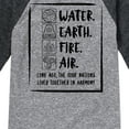 thumbnail image 3 of Avatar - The Last Airbender - Elements Harmony - Youth Raglan Graphic T-Shirt, 3 of 5