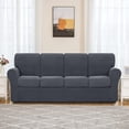 thumbnail image 2 of Ensemble de Housses de Canapé 2024 7 Pcs Housse de Canapé Extensible Coussin de Dossier (Canapé Vin), 2 of 6