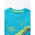thumbnail image 5 of WIBACKER 100% Cotton 2-Piece Summer Pajamas for Kids Boys Sleepwear Top and Plaid Shorts Toddler Boy Dinosaur Pjs Set 2-7T, 5 of 6