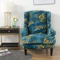 thumbnail image 3 of Skksst Modern Printed Wingback Sofa Slipcover 2-Pieces Furniture Portector Armchair Cover, 3 of 7