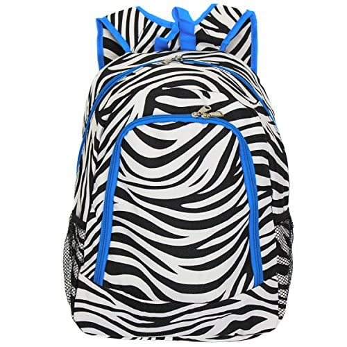 World Traveler Zebra 16" Multipurpose Backpack 5 Colors Everyday Backpack NEW 