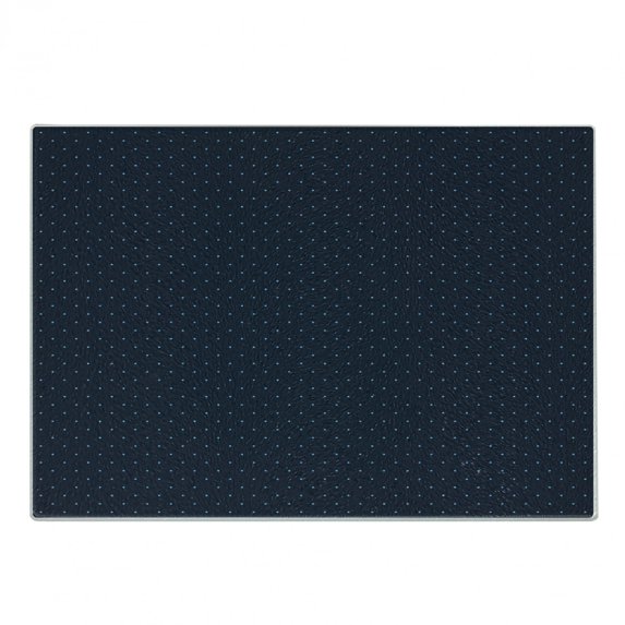 Dark Blue Cutting Board, Simple Small Color Dots on Dark Blue Background Retro Style Pattern, Decorative Tempered Glass Cutting and Serving Board, Small Size, Pale Blue and Dark Blue, by Ambesonne