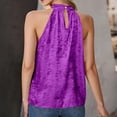 thumbnail image 5 of Rotm Sparkly Clothes for Women Women's Sequin Halter Tops Sparkly Dressy Tank Tops Party Vest Glitter Sleeveless Shirt Purple,S, 5 of 5