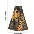 thumbnail image 3 of Coolnut Beautiful Leopard Hand Towels Set of 2 Soft Absorbent Kitchen Hanging Towels Dish Cloths Bathroom Hand Towels with Loop & Hook for Kitchen Bathroom Wash cloth, 3 of 7