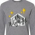 thumbnail image 4 of Inktastic Oh Holy Night Christmas Nativity with Yellow Stars Long Sleeve T-Shirt, 4 of 5