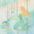 thumbnail image 2 of Great Art Now Sea Splash Mermaid Woodgrain II by Cynthia Coulter, Framed Wall Art, 14W x 14H, 2 of 3