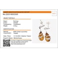 thumbnail image 4 of Sterling Silver and Baltic Honey Amber Earrings "Zuzanna", 4 of 6