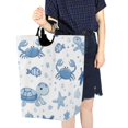 thumbnail image 7 of Foldable Laundry Hamper Bag with Handles Dirty Clothes Basket 12.6" x 11" x 22.7" Marine Organisms, 7 of 7