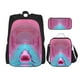 thumbnail image 1 of Easygdp Pink Shark Pool Fantasy Mochila para Niños y Niñas con Set de Caja de Almuerzo y Estuche para Lápices 3 en 1, Mochila Escolar Estampada para Adolescentes, 1 of 7