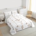 thumbnail image 3 of Manfei Tribal Aztec Adult Full Size Comforter Sets, White Wheat Geometric Bedding Comforter Set, Western Sheep Skeleton Reversible Bedding Sets, Microfiber Bedroom Decor, 3-Piece, 3 of 8