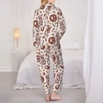 thumbnail image 6 of Wukai Rabbit And Egg Print Women's Pajama Set - Soft Long Sleeve Sleepwear for Comfort and Style-X-Large, 6 of 9