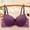 Purple, variant on Women's Full Coverage Push Up Bra Padded Bras Wired T-Shirt Bras with Rose Lace Wings Lace Band