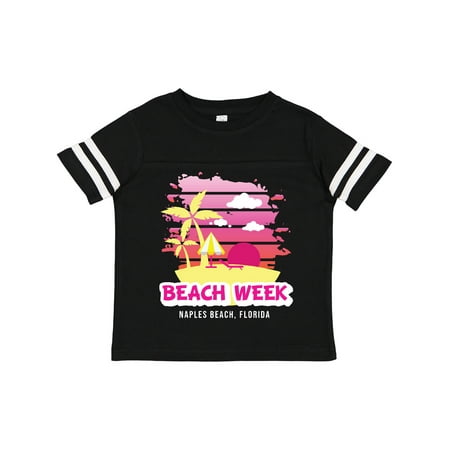 

Inktastic Beach Week Naples Beach Florida with Palm Trees Gift Toddler Toddler Girl T-Shirt