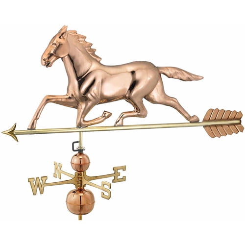 Good Directions Large Horse Estate Weathervane, Polished Copper by Good Directions