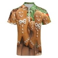 thumbnail image 4 of Homemade Christmas Gingerbread Man Cookies Men Zipper T-shirt Summer Casual Short Sleeve T-shirt Top, 4 of 7