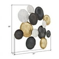 thumbnail image 6 of Alexandra Round Black & Gold Abstract Metal Glam Wall Plates, 6 of 6