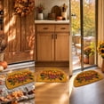 thumbnail image 4 of Orangide Fall Decor Pumpkin Doormat Natural Fiber Coir Mat with Floral Print, Absorbent Non-Slip Welcome Mat for Front Porch Entryway Indoor Outdoor, 4 of 7