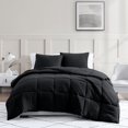 thumbnail image 6 of Casa Platino Queen Comforter Set - Duvet Insert Queen Size- Pre-Washed Ultra Soft & Breathable Cozy 100% Brushed Microfiber Queen Bed Comforter Set- Fade Resistant Comforter Queen Size Set- Black, 6 of 9