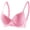 Pink, variant on Levmjia Women Lace Underwire Bra Comfortable Breathable Push Up Everyday Wear Nylon Adjustable Straps Solid Color Support Sleep Wear