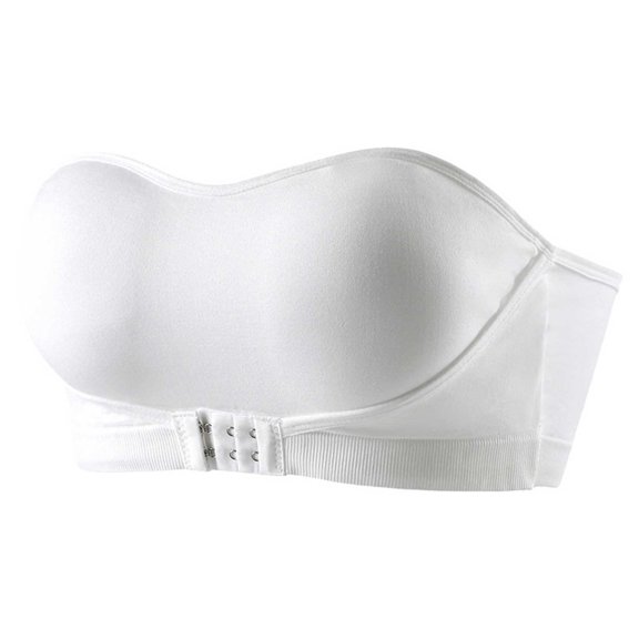 Umfun Women's Smooth Wirefree Strapless Tube Top - Underwire Free Bandeau with Side Panel Support, Comfortable Stretch Crop Top for All Day Wear