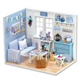 thumbnail image 1 of TuKIIE DIY Miniature Dollhouse Kit with Furniture, 1:24 Scale Creative Room Mini Wooden Doll House Accessories Plus Dust Proof for Kids Teens Adults(Beach Cottage), 1 of 5
