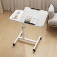 thumbnail image 3 of Mobile Computer Desk Study Table Laptop Stand Shelf Bedside Table Laptop Adjustable Desk PC Bed Table For Home Room Furniture My Lux Decor Round, 3 of 10