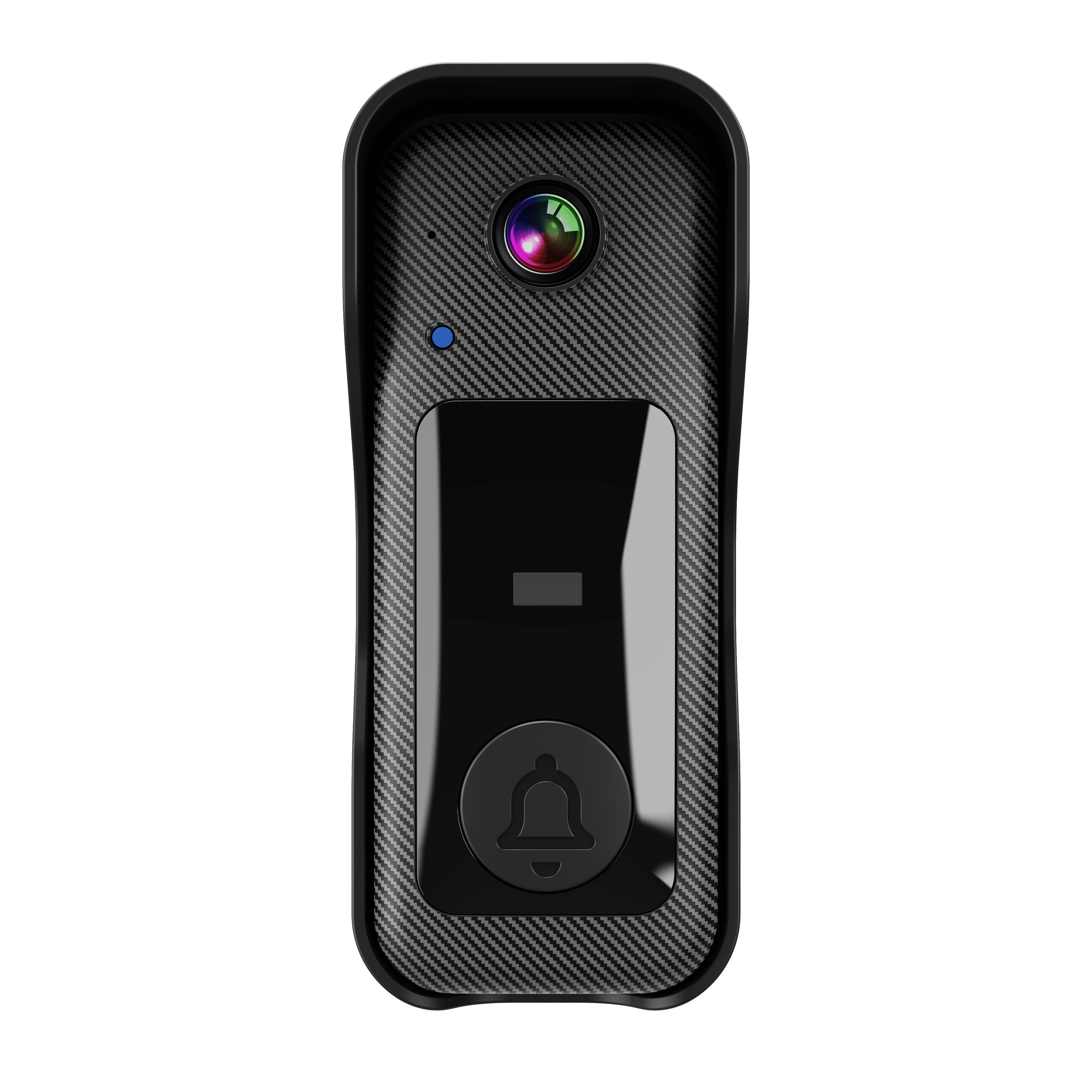 Smart Video Doorbell Auto Capture Auto Recording 128GB TF Card Support ABS Material Home Security Doorbell Black
