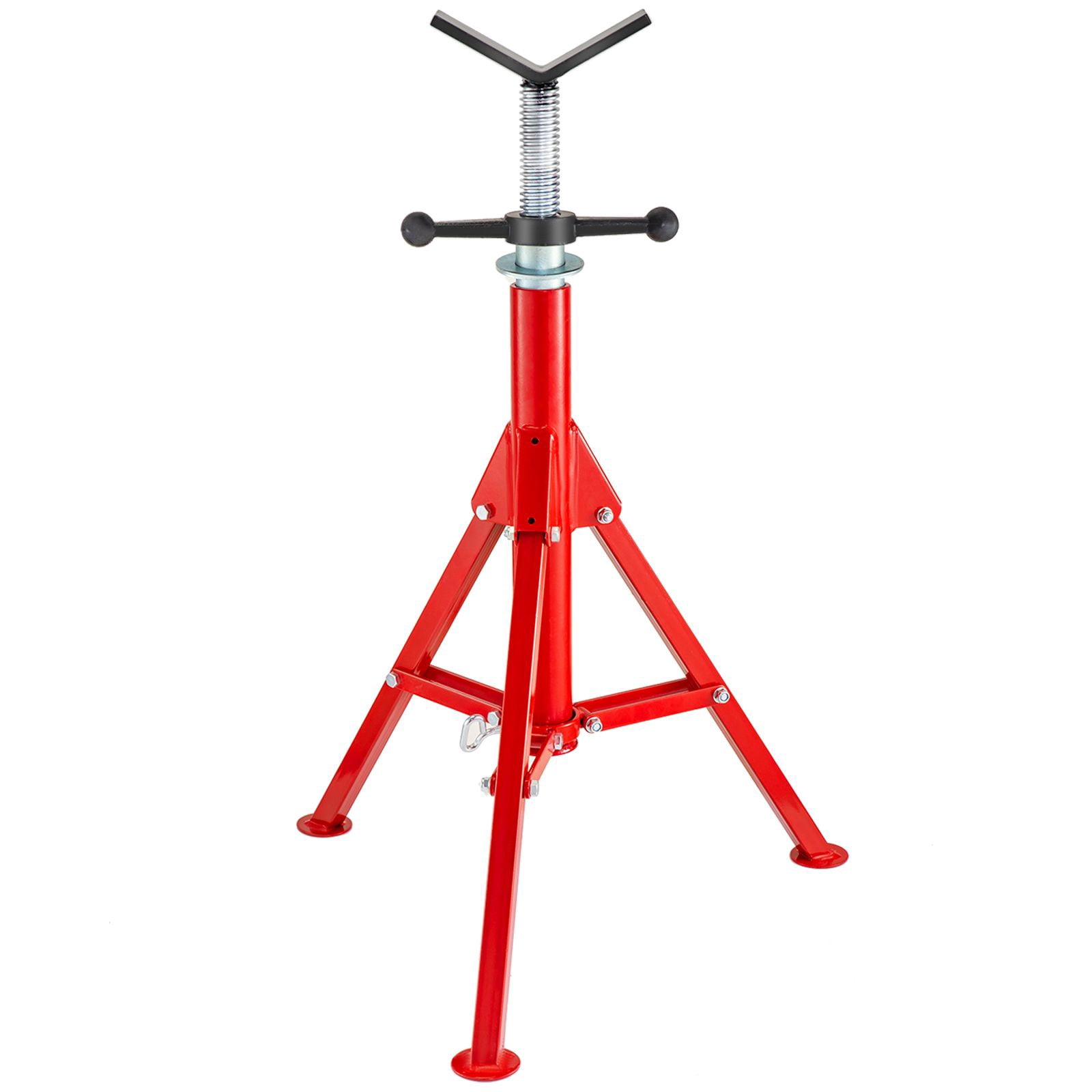 V Head Pipe Stand Adjustable Height 28-52",Pipe Jack Stands 2500 LB. Capacity,Folding Portable Pipe Stands 1/2 to 12"Pipe Supporting,Steel Jack Stands