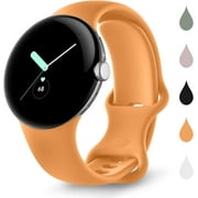 MYKOMI Pixel Bands Compatible for Google Pixel Watch Band/Pixel Watch 2 Band,Soft Silicone Wrist Strap Women's Men's Waterproof Sport Strap Compatible for Google Pixel Watch 2/1 Smartwatch Accessories