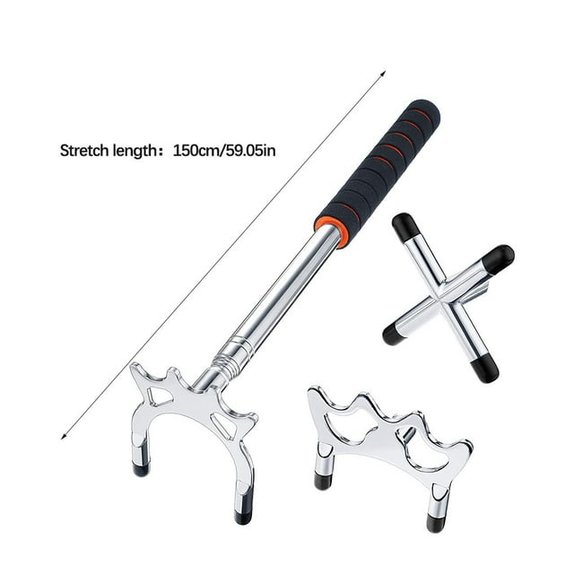Baohd Pont de Queue Fourche Haute Bâton de Piscine Surface Lisse Réglable Queue de Billard Rétractable Cadeau Mignon Fournitures Sportives Fourche Basse/haute/croisée