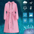 thumbnail image 5 of Women's Long Raincoat Adult Full Body Rain Gear For Cycling Heavy Rain Poncho Lightweight Jacket with Hood Women Womens Nylon Jacket with Hood Reflective Purse plus Windbreaker 2x Jacket Hooded Warm, 5 of 6