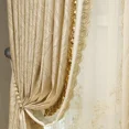 thumbnail image 3 of Custom Size Luxury French Modern Curtains for Living Room Bedroom Precision Jacquard Curtain Geometric Beige Lace Curtain Home, 3 of 5