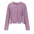 thumbnail image 4 of KANG Casual Suede Fringe Jacket Button Front Cardigan Slim Fit Outerwear Coat For Daily Wear And Outdoor Activities, 4 of 4