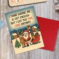 thumbnail image 4 of Tarjeta de felicitación Podagree divertida para Navidad con forma de reno de Papá Noel, 5.3 x 8 pulg, 4 of 7