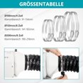 thumbnail image 4 of 150mm Stainless Steel Hose Clamps Set of 6 Clamping Range 141-165 mm for Fixing the Exhaust Pipe and the Exhaust Fan, VMC and Hood, 4 of 5
