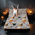 thumbnail image 3 of Homewish Halloween Bed Sheets, Candy Pumpkin Full Size Sheets, Gray, 4 Pieces (1 Flat Sheet, 1 Fitted Sheet and 2 Pillowcases), 3 of 4