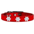thumbnail image 3 of Mirage Pet Products Leather Snowflake Dog Collar, Red, M, 3 of 3