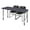 Grey / Grey / Black, variant on Regency Kee 48 x 30 in. Adjustable Classroom Table- Mahogany & 2 Zeng Stack Chairs- Black & Grey Base
