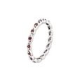 thumbnail image 2 of Gem & Harmony 1/3 Carat (Ctw) Garnet Eternity Twist Band Ring in Sterling Silver for Women, 2 of 4