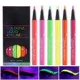 thumbnail image 5 of Eyeliner 6 Colors Glow in the Dark Makeup Glitter Eye Liner Blacklight Liquid Eyeliner Set for Festival Face Painting for Women Rave Accessories for Party 1.5ml Makeup Organizers, 5 of 9