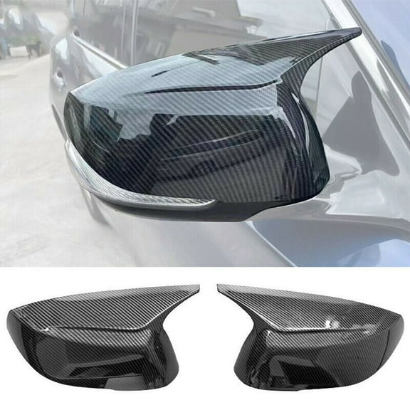 Fits14-21 Infiniti Q50 Q60 Carbon Fiber Print Rear View Side Mirror Cover Cap