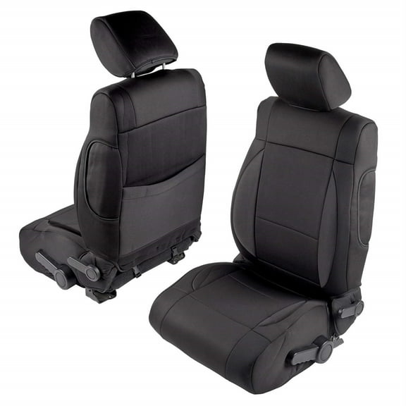 Smittybilt Neoprene Front and Rear Seat Cover Kit (Black/Black) - 471501